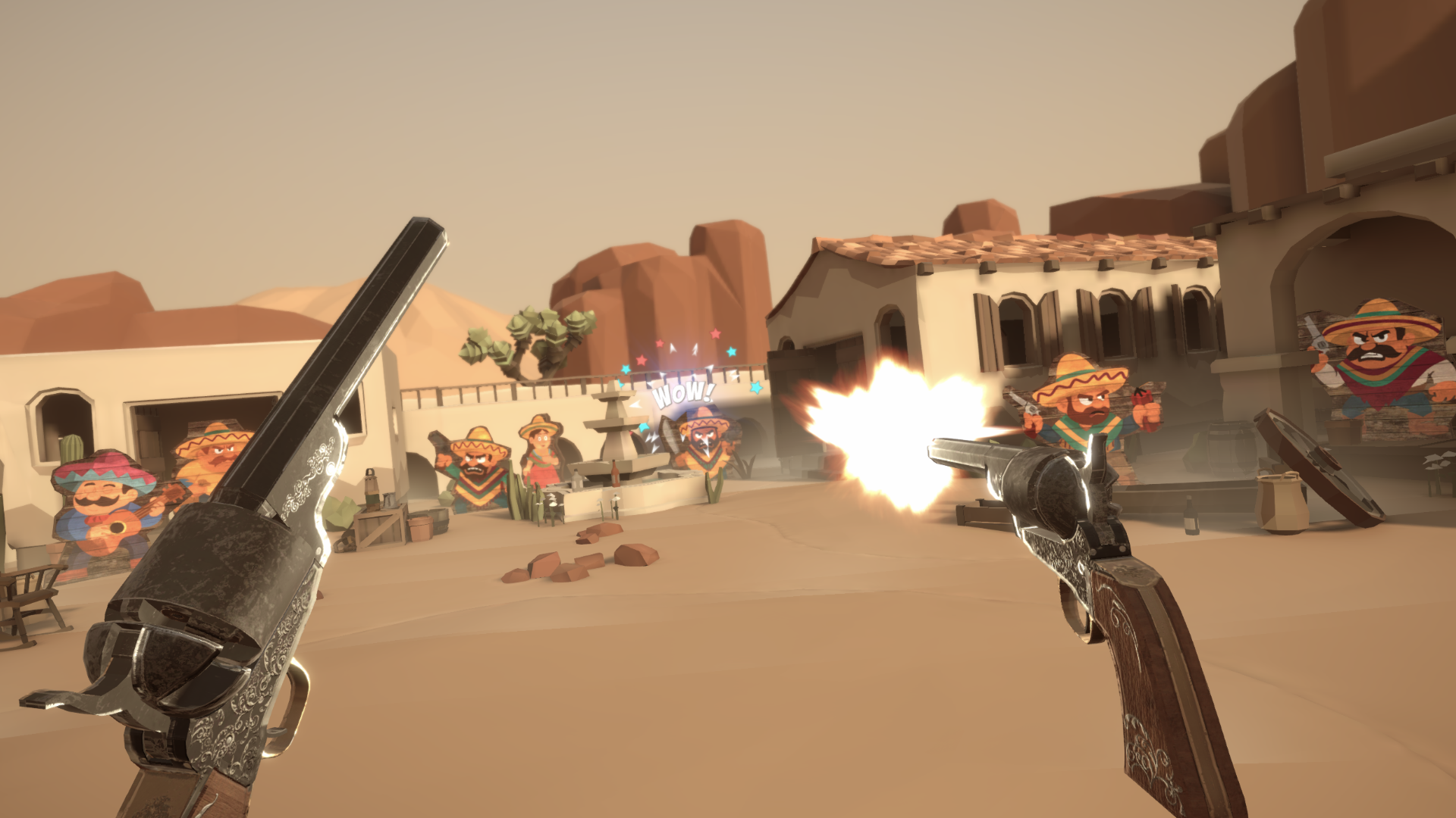 Hacienda courtyard shootout