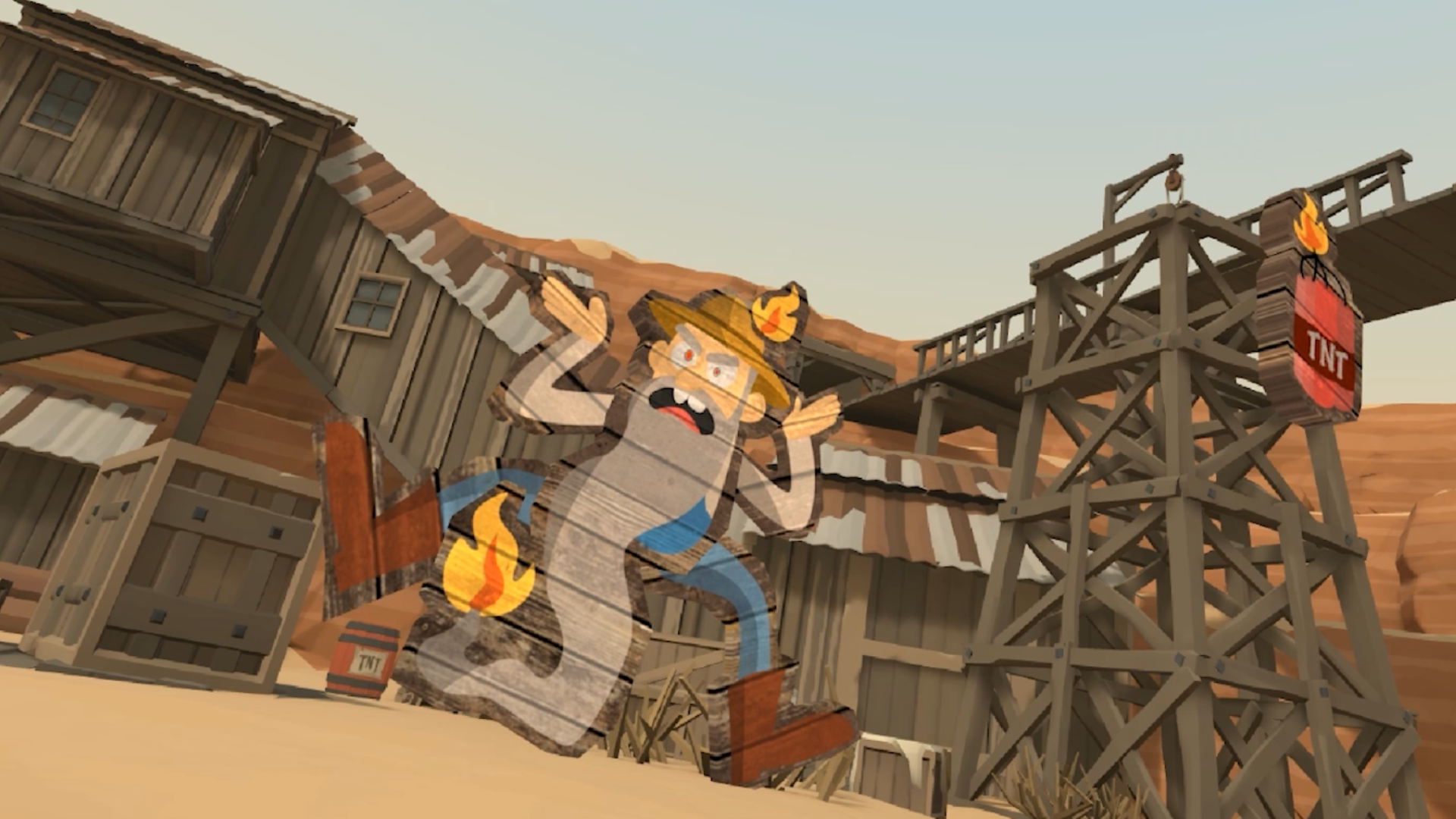 Boss fight against Dynamite Dave